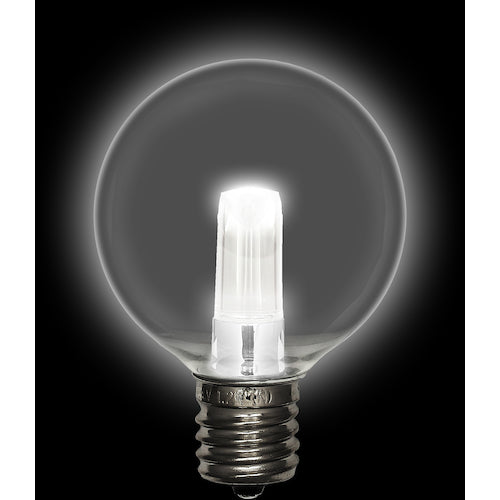 ＥＬＰＡ　電球（ＬＥＤ）　ＬＥＤ電球Ｇ５０形Ｅ１７　明るさ５５ｌｍ　クリア昼白色相当　LDG1CN-G-E17-G265　1 個