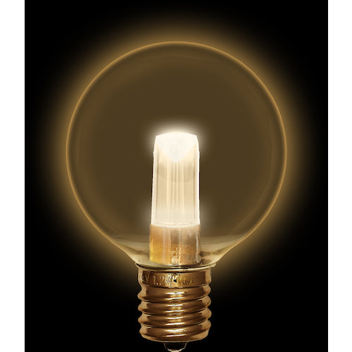 ＥＬＰＡ　電球（ＬＥＤ）　ＬＥＤ電球Ｇ５０形Ｅ１７　明るさ４５ｌｍ　クリア電球色相当　LDG1CL-G-E17-G266　1 個