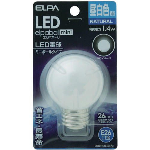 ＥＬＰＡ　電球（ＬＥＤ）　ＬＥＤ電球Ｇ５０形Ｅ２６　明るさ５５ｌｍ　電球色相当　LDG1L-G-G271　1 個