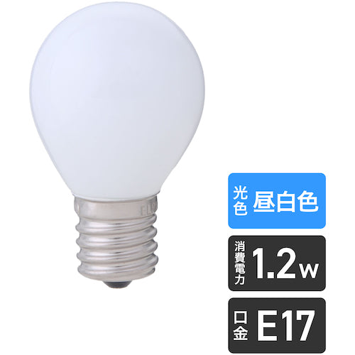 ＥＬＰＡ　電球（ＬＥＤ）　ＬＥＤ電球Ｓ形Ｅ１７　明るさ５５ｌｍ　昼白色相当　LDA1N-G-E17-G450　1 個