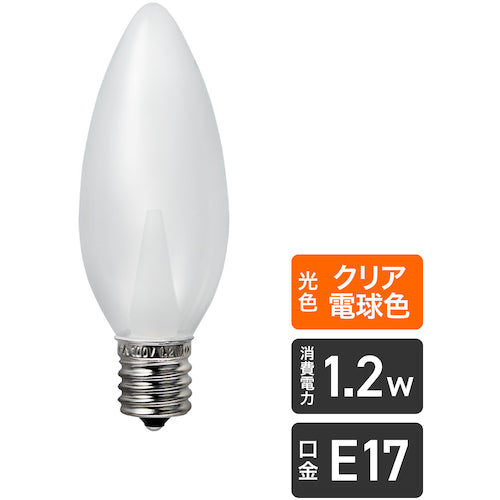 ELPA 전구(LED) LED 전구 샹들리에 E17 밝기 50lm 클리어 전구 색 상당 LDC1CL-G-E17-G327 1개