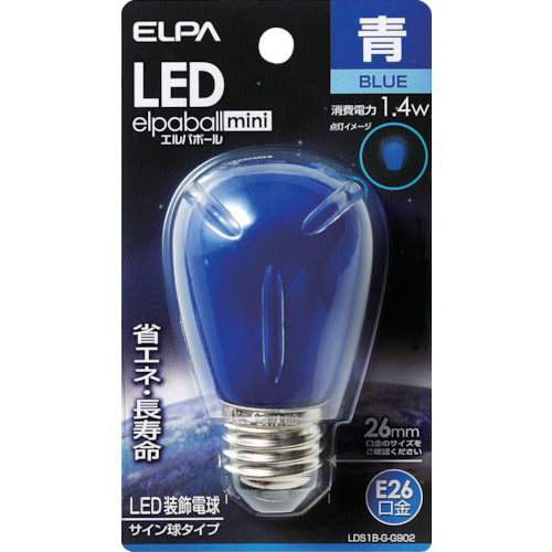 ＥＬＰＡ　ＬＥＤ電球サイン球Ｅ２６　LDS1B-G-G902　1 個