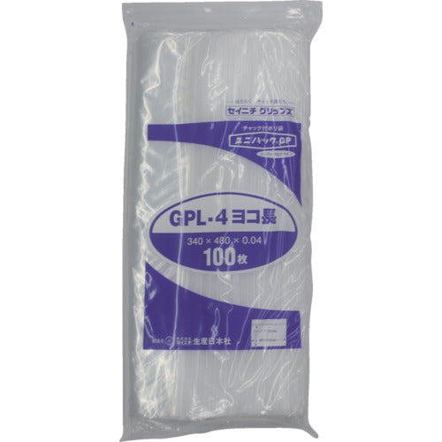 セイニチ　「ユニパックＧＰ」Ｌ−４　ヨコ長　３４０×４８０×０．０４　１００枚　GP L-4 YOKONAGA　1 袋