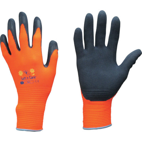 트와론 천연 고무 배꼽 장갑 WithGarden 플로라 선샤인 오렌지 7 / S 318-S 1 쌍