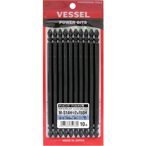 ＶＥＳＳＥＬ　トーションビット　サキスボビット　ハイパワー刃先　ＭＳ１４Ｈ　＋２×１５０ｍｍ　MS14H-2-150H　10 本