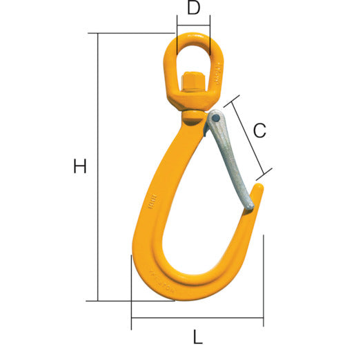 ＨＨＨ　スイベルファンドリーフックラッチ付　１．５ｔ　YF1.5　1 個