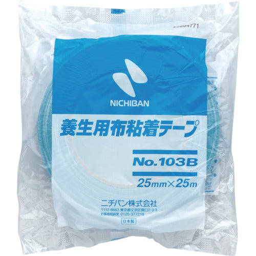 ニチバン　養生用布粘着テープ１０３Ｂー２５（ライトブルー）　２５ｍｍ×２５ｍ　103B-25　1 巻