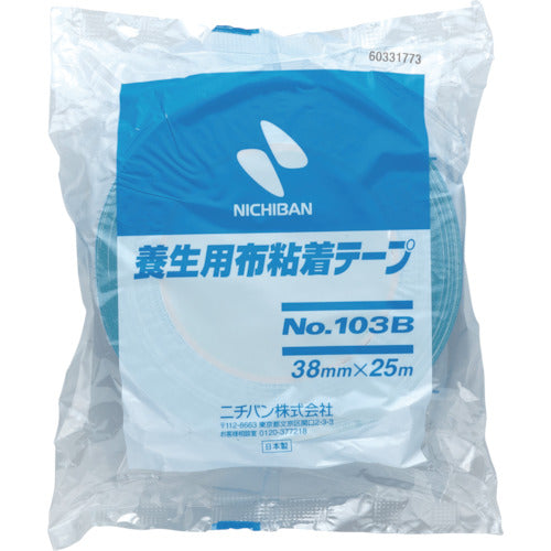 ニチバン　養生用布粘着テープ１０３Ｂー３８（ライトブルー）　３８ｍｍ×２５ｍ　103B-38　1 巻