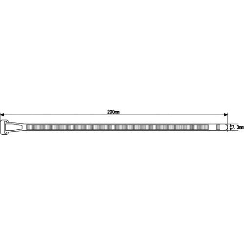 ユタカメイク　結束タイ　リピートタイ１５入　７．３ｍｍ×２００ｍｍ　ブラック　KO-32　1 袋