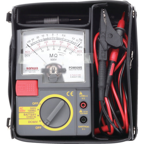 ＳＡＮＷＡ　アナログ絶縁抵抗計　PDM509S　1 個