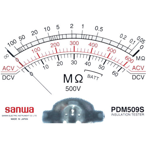 ＳＡＮＷＡ　アナログ絶縁抵抗計　PDM509S　1 個
