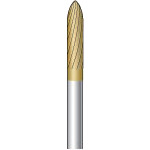 ナカニシ　チタンコート超硬カッター　砲弾（シングルカット）刃径３ｍｍ刃長１２．７ｍｍ　21322　1 本