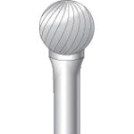 ナカニシ　超硬カッター　球（シングルカット）　刃径１２．７ｍｍ　刃長１２．７ｍｍ　26014　1 本