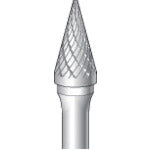 Nakanishi Carbide Cutter Tapered (Double Cut) Blade Diameter 9.5mm Blade Length 16.0mm 26143 1 piece