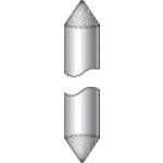 ナカニシ　超硬カッター　テーパー（シングルカット）刃径６．０ｍｍ　刃長４．０ｍｍ　26200　1 本