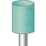 ナカニシ　軸付砥石　（１０本入）　粒度＃１００　グリーン　円筒　外径１６ｍｍ　42875　1 PK