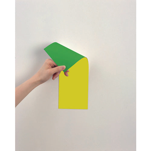 マグエックス　マグネット両面カラーシート緑黄　MSR-10GY　1 枚