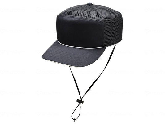 キヨタおでかけﾍｯﾄﾞｶﾞｰﾄﾞ　ﾒｯｼｭｷｬｯﾌﾟﾀｲﾌﾟ反射材付 ﾌﾞﾗｯｸ SS