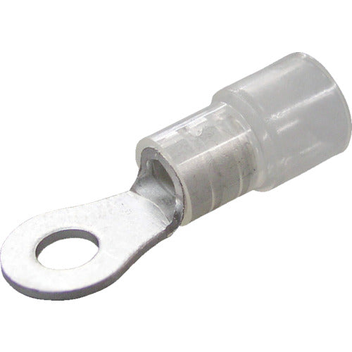 ニチフ　環境配慮形絶縁被覆付丸形端子Ｒ形（５０個入）より線２．６３〜６．６４外寸９．５ｍｍスタッド径５．３ｍｍ　TMEX 5.5-5-CLR　1 PK