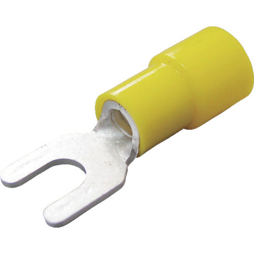 Nichifu Environmentally Friendly Insulated Y-Type Terminal Y-Type (50 pieces) External Dimensions 9 mm Stud Diameter 4.3 mm TMEX 5.5Y-4-YEL 1 PK