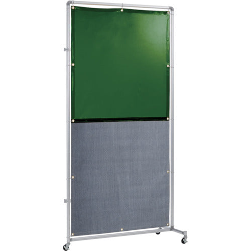 요시노 차광 불꽃 겸용 충립(그린×A종 시트) 1×2 접속형 캐스터 YS-12JC-G-BW 1대