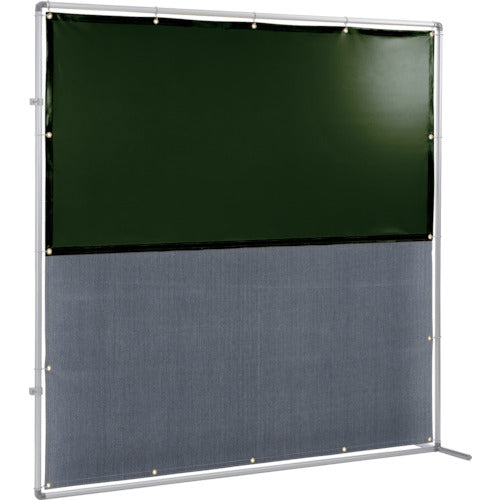 吉野　遮光火花兼用衝立（ダークグリーン×Ａ種シート）２×２　接続型固定足　YS-22JF-DG-BW　1 台