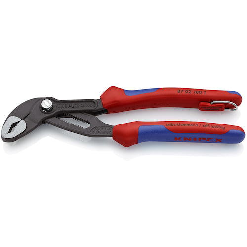 KNIPEX Water Pump Pliers Cobra Comfort Handle with Drop Prevention Ring 180mm 8702-180TBK 1 Piece