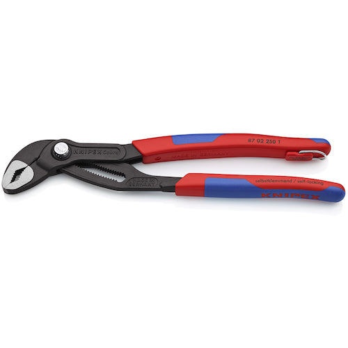 KNIPEX Water Pump Pliers Cobra Comfort Handle with Drop Prevention Ring 250mm 8702-250TBK 1 Piece