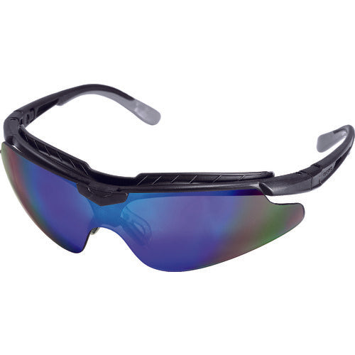 OTOS Single-lens safety glasses (sports type) Blue lens Black frame B-810XRB 1 piece
