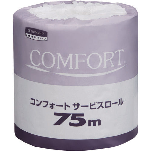 Crecia Toilet Paper Comfort Service Roll 75m 1 case of 80 rolls 11275 1 CS