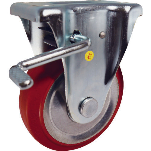 Yodono Pressed Fixed Brake Red Rubber Wheel 200φ RWKB200 1 pc