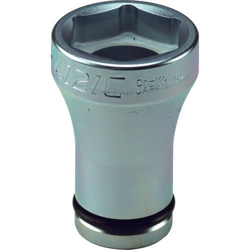 FPC 임팩트용 슈퍼 슬림 콤비 소켓 6각×4각 삽입각 19mm 대변 6각 41, 4각 21mm 6WG-4121C 1개