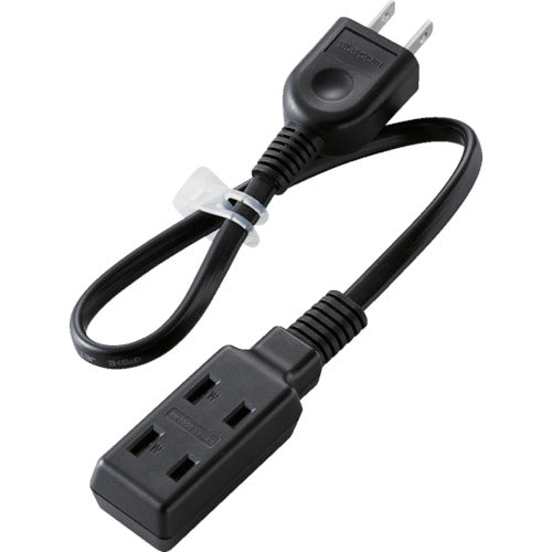 ELECOM Ultra-compact mobile tap, 3 outlets, 0.3m, black, T-M303BK, 1 unit