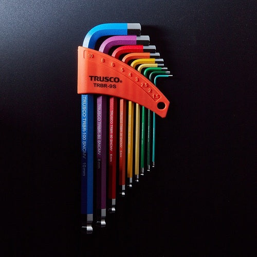 TRUSCO 멀티 컬러 볼 포인트 육각봉 렌치 대변 8 TRBR-80 1 개