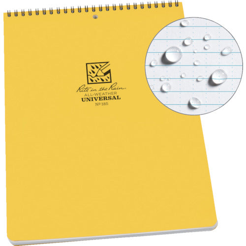 RITR 【매진 폐번】8 1/2X11 톱 스파이럴 노트북 유니버설 옐로 185 1권