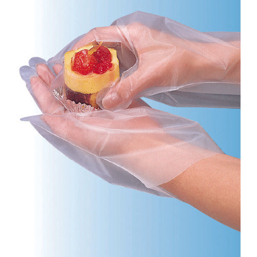 Towaron Disposable Gloves Polyethylene Gloves Embossed Inside M (100 pieces) 409-M 1 box