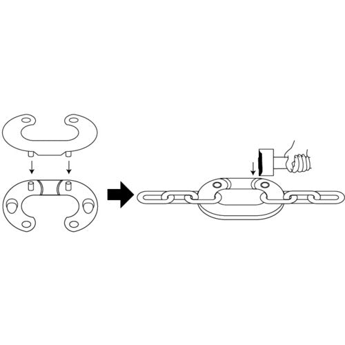 水本　ステンレス　コネクティングリンク　線径５ｍｍ　長さ１７．５ｍｍ　B-651　1 個