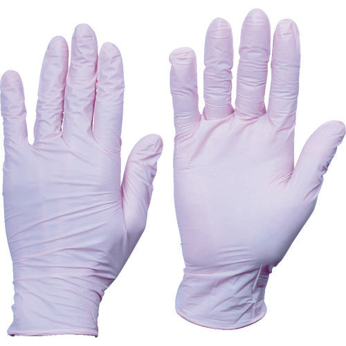 TRUSCO [Sold out and discontinued] Disposable Nitrile Gloves TG Air 0.06 Powder-free Pink L 100 pieces TGNN06PL 1 box