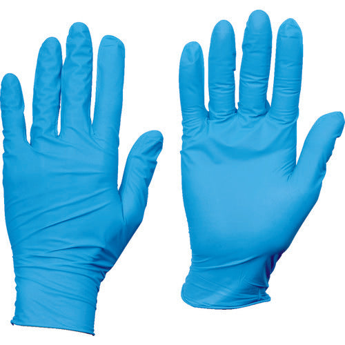 TRUSCO Disposable Nitrile Gloves TG Standard 0.08 Powder-Free Blue L 100 Pieces TGNN08BL 1 Box
