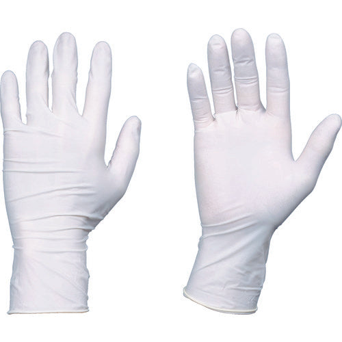 TRUSCO 일회용 천연 고무 장갑 TG 세이프 0.12 분말 무백 S 100장 TGNL12WS 1 상자