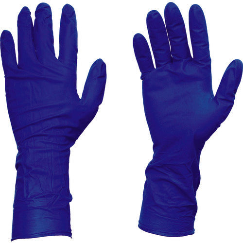 TRUSCO Disposable Natural Rubber Gloves TG Protect 0.20 Powder-free Blue M 50 pieces TGNL20BM 1 box