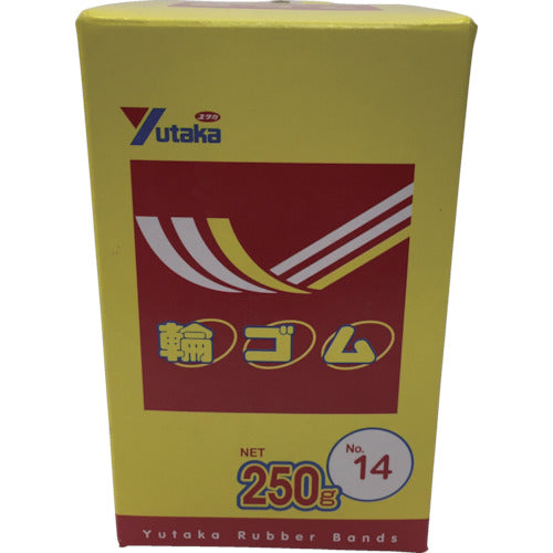 ユタカメイク　輪ゴム箱入り　＃１４　２５０ｇ　TTB-1425　1 箱