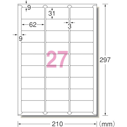 ３Ｍ　エーワン［［ＴＭ上］］　ラベルシール　兼用　ＨＧ　２７面　（１００枚入）　76227　1 PK