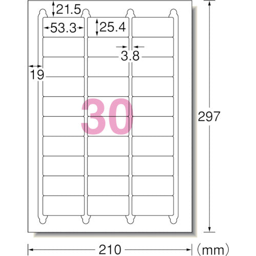 ３Ｍ　エーワン［［ＴＭ上］］　ラベルシール　兼用　ＨＧ　３０面　（１００枚入）　76230　1 PK