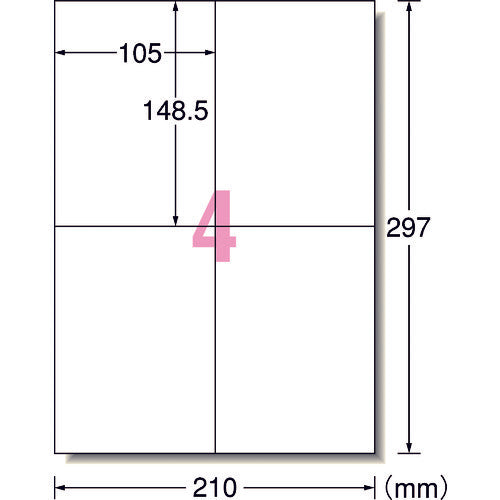 ３Ｍ　エーワン［［ＴＭ上］］　ラベルシール　プリンタ兼用　強粘着４面　（１８枚入）　78204　1 PK