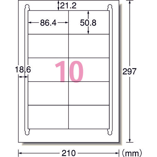 ３Ｍ　エーワン［［ＴＭ上］］　ラベルシール　プリンタ兼用　強粘着１０面　（１８枚入）　78210　1 PK