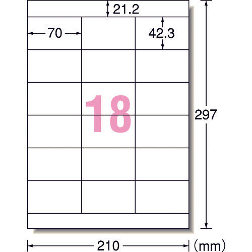 ３Ｍ　エーワン［［ＴＭ上］］　ラベルシール　プリンタ兼用　強粘着１８面　（１８枚入）　78318　1 PK