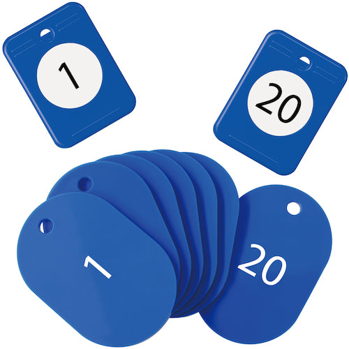 OP luggage tag cloak ticket 1-20 blue (20 pairs) BF-150-BU 1 box