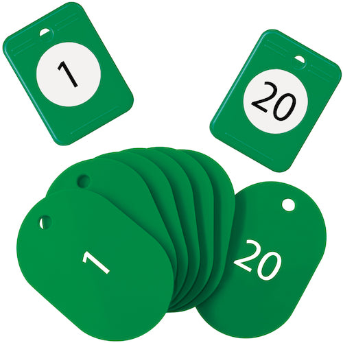 OP luggage tag cloak ticket 1-20 green (20 pairs) BF-150-GN 1 box