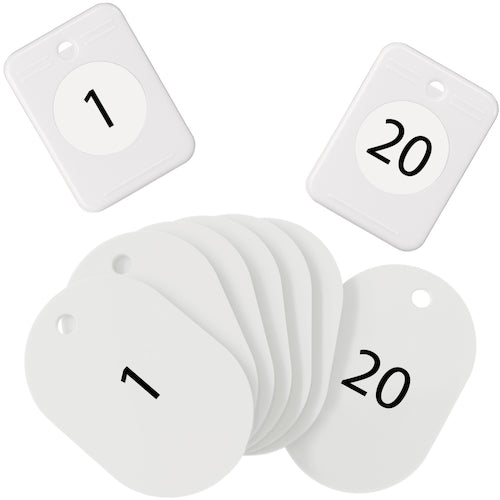 OP luggage tag cloak ticket 1-20 white (20 pairs) BF-150-WH 1 box
